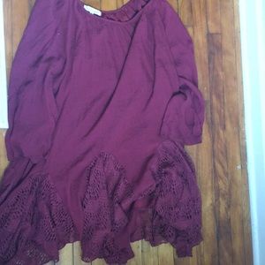 Burgundy dress